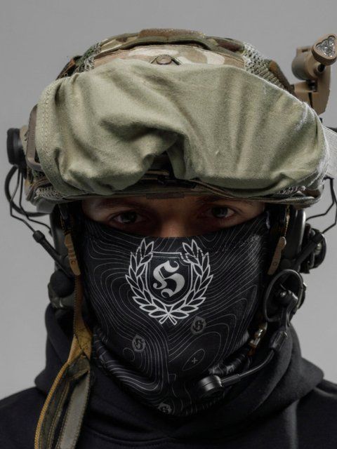 Літній Баф "Hooligans" Чорний 678 фото
